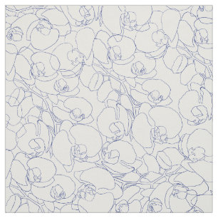 Einfache, elegante, blaue Orchideenblume Stoff