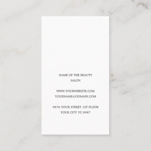 Einfache Elegante Blaue Schönheit Ernennung Terminkarte (Rückseite)