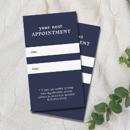 Einfache Elegante Blaue Schönheit Ernennung Terminkarte