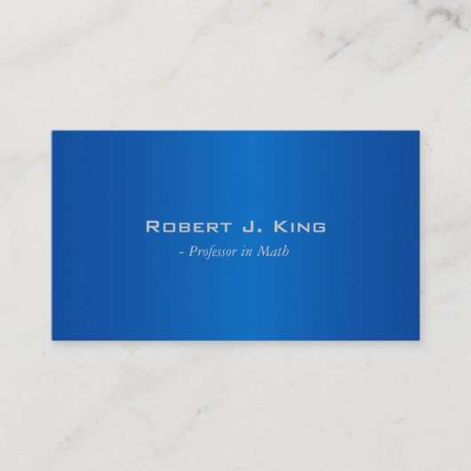 Einfache, elegante blaue Visitenkarten Visitenkarte (Vorderseite)