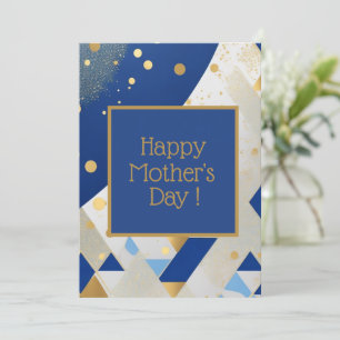 Einfache, elegante Blue Glitzer Mother's Day Card Feiertagskarte