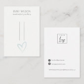 Einfache Elegante Blue Heart Hairclips Button Disp Visitenkarte (Vorne/Hinten)