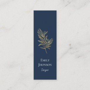 Einfache Elegante Blue Mini Business Card Visitenkarte
