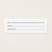 Einfache elegante Blue Pink-Referenzkarte (Rückseite)