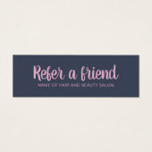 Einfache elegante Blue Pink-Referenzkarte (Vorderseite)