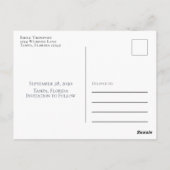 Einfache Elegante Blues Grau Rose Bouquet Postkarte (Rückseite)