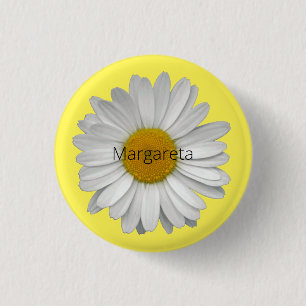 Einfache, elegante Blume des weißen Sterns auf Gel Button