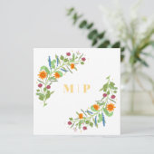 Einfache elegante Blume Einladung (Stehend Vorderseite)