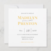 Einfache elegante Blume Einladung (Rückseite)