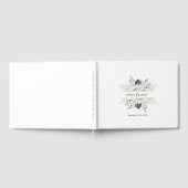 Einfache, elegante Blume Hochzeit Gästebuch (Voll)