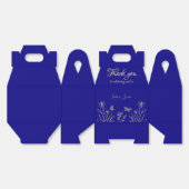 Einfache, elegante Blume Königsblauer Hochzeit Geschenkschachtel (Ungeklappt)