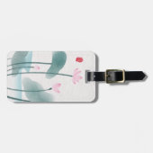 Einfache elegante Blume Lotus Gepäckanhänger (Vorderseite horizontal)