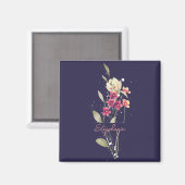 Einfache elegante Blume Magnet (Vorderseite/Rückseite)