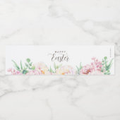 Einfache Elegante Blume Ostern Personalisiert Wasserflaschenetikett (Einzelnes Label)