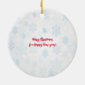 Einfache elegante Blume und Bibelversen Keramik Ornament (Hinten)