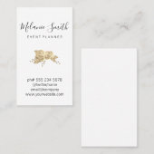 Einfache Elegante Blume Visitenkarte (Vorne/Hinten)