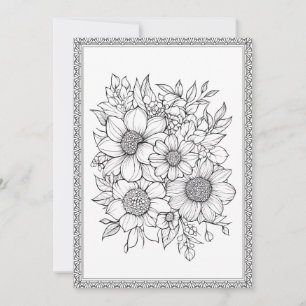 Einfache Elegante Blumen Farbe Ihre eigene Grußkar Dankeskarte