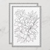 Einfache Elegante Blumen Farbe Ihre eigene Grußkar Dankeskarte (Vorne/Hinten)