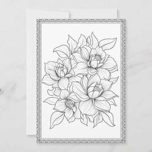 Einfache Elegante Blumen Farbe Ihre eigene Grußkar Dankeskarte (Vorderseite)