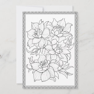 Einfache Elegante Blumen Farbe Ihre eigene Grußkar Dankeskarte