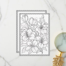 Einfache Elegante Blumen Farbe Ihre eigene Grußkar Dankeskarte