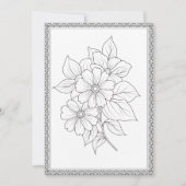 Einfache Elegante Blumen Farbe Ihre eigene Grußkar Dankeskarte (Vorderseite)