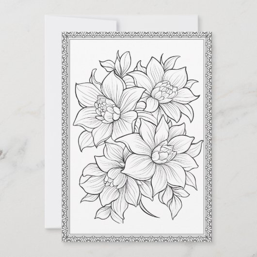 Einfache Elegante Blumen Farbe Ihre eigene Grußkar Dankeskarte (Vorderseite)