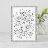 Einfache Elegante Blumen Farbe Ihre eigene Grußkar Dankeskarte (Stehend Vorderseite)