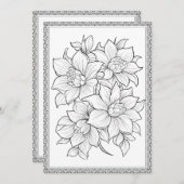 Einfache Elegante Blumen Farbe Ihre eigene Grußkar Dankeskarte (Vorne/Hinten)