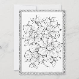 Einfache Elegante Blumen Farbe Ihre eigene Grußkar Dankeskarte