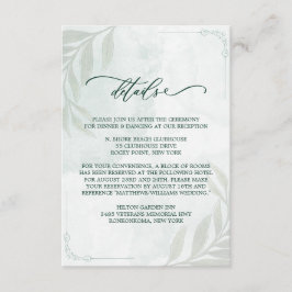 Einfache elegante Blumen-Hochzeit-Beilagekarte Begleitkarte