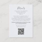 Einfache Elegante Blumenblätter QR-Code Begleitkarte (Vorderseite)