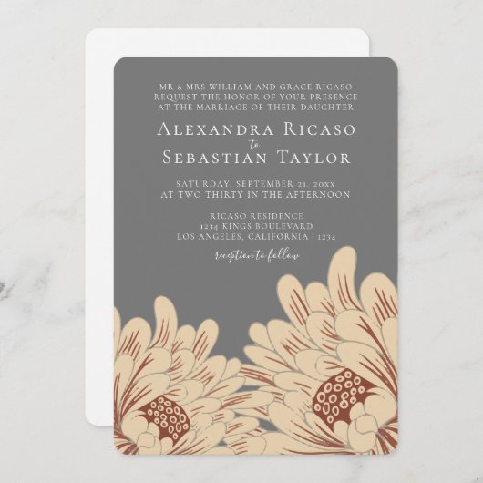 Einfache Elegante Blumenhochzeit (Vorne/Hinten)