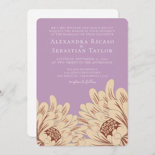 Einfache Elegante Blumenhochzeit (Vorne/Hinten)