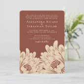 Einfache Elegante Blumenhochzeit (Stehend Vorderseite)