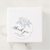 Einfache Elegante Blumenhochzeit Danke Blue Geschenkanhänger (Beispiel)