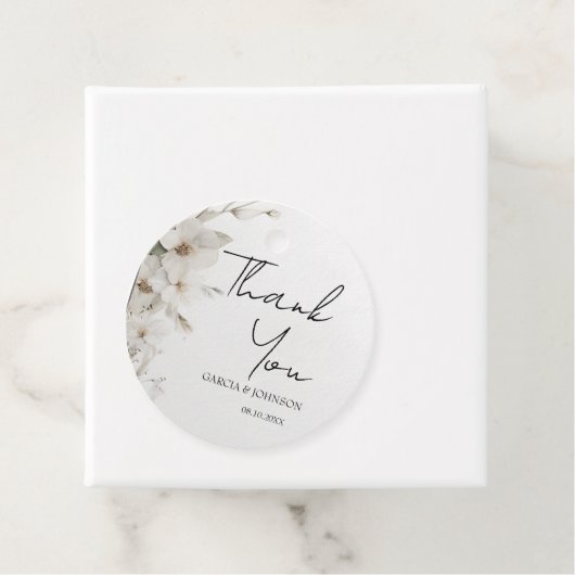 Einfache Elegante Blumenhochzeit Geschenkanhänger (Beispiel)