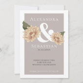 Einfache Elegante Blumenhochzeit speichert das Dat Save The Date (Vorderseite)