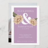 Einfache Elegante Blumenhochzeit speichert das Dat Save The Date (Vorne/Hinten)