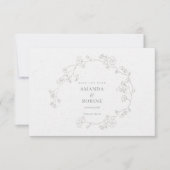 Einfache Elegante Blumenhochzeit speichert das Dat Save The Date (Vorderseite)