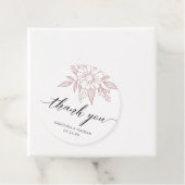 Einfache Elegante Blumenhochzeit Vielen Dank Blush Geschenkanhänger (Beispiel)