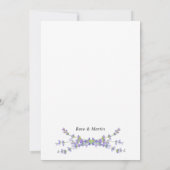 Einfache elegante, blumenminimalistische Lavendel Save The Date (Rückseite)
