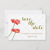 Einfache Elegante Blumenpfropfen Save the Date Einladung (Vorderseite)