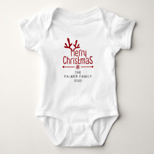 Einfache Elegante Blumenschreie Name Baby Strampler