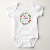 Einfache Elegante Blumenschreie Name Baby Strampler (Vorderseite)