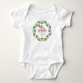 Einfache Elegante Blumenschreie Name Baby Strampler