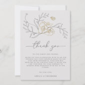 Einfache Elegante Blumenstrauß Kunst, Dichtung und Dankeskarte (Vorderseite)