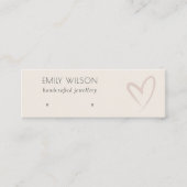 Einfache Elegante Blush Herz Stud Earring Display Mini Visitenkarte (Vorderseite)