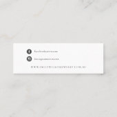 Einfache Elegante Blush Herz Stud Earring Display Mini Visitenkarte (Rückseite)