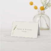 Einfache Elegante Boho Gray Tischnummer Card Platzkarte (Rückseite)